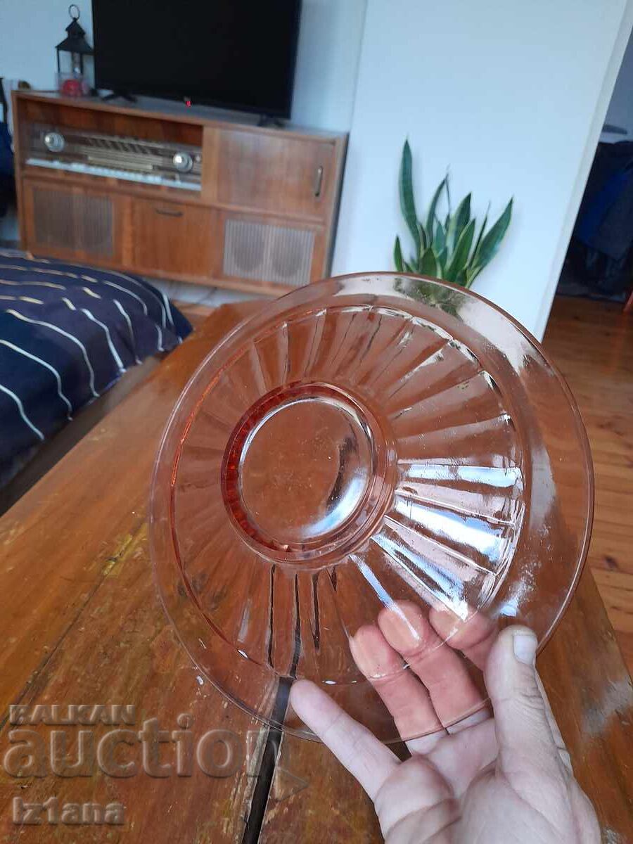 Old glass fruit bowl - 5