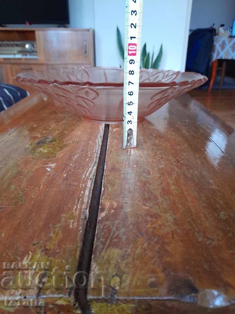 Old glass fruit bowl with price 27.00 BGN | € 13.80 Old glass fruit bowl with price 27.00 BGN | € 13.80