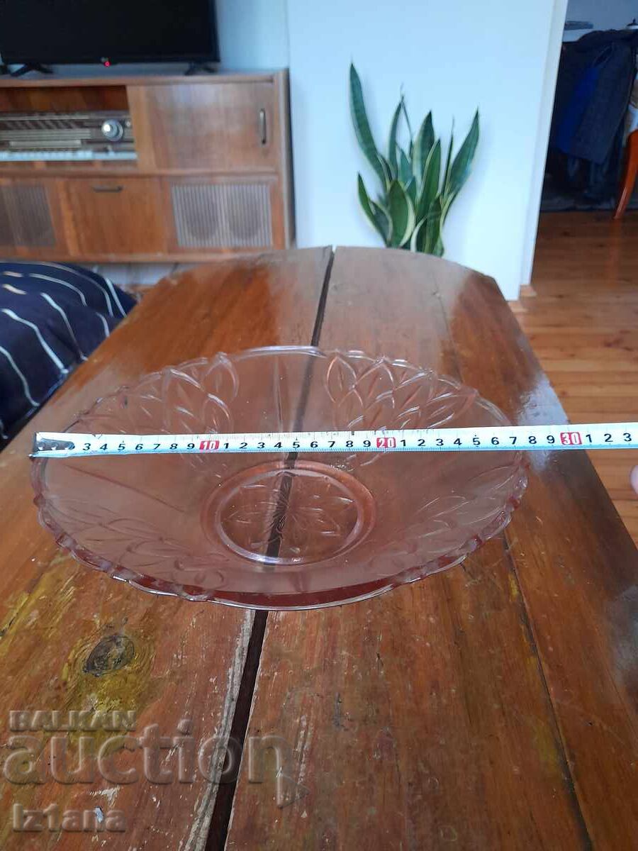 Auction Old glass fruit bowl Auction Old glass fruit bowl