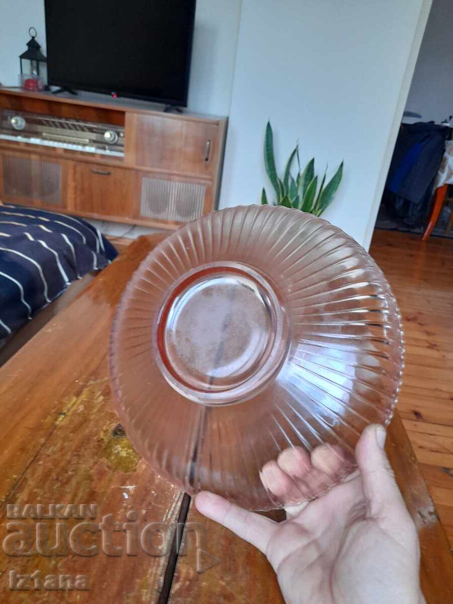 Old glass fruit bowl - 5