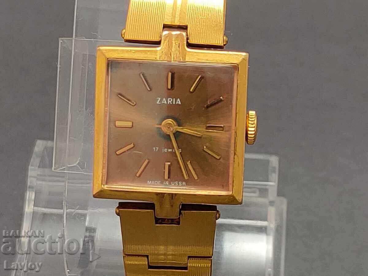Auction  Gold-plated ladies' watch Zaria * Zaria *