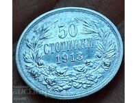 Beautiful coin 50 Stotinki 1913 / BZC!