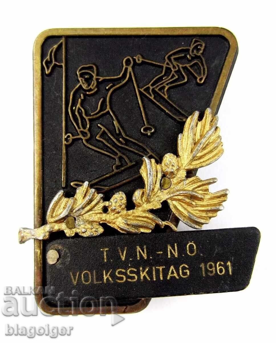 Австрия-Стара спортна значка-Ски слалом-1961г Австрия-Стара спортна значка-Ски слалом-1961г