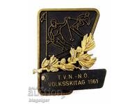 Austria-Old sports badge-Ski slalom-1961