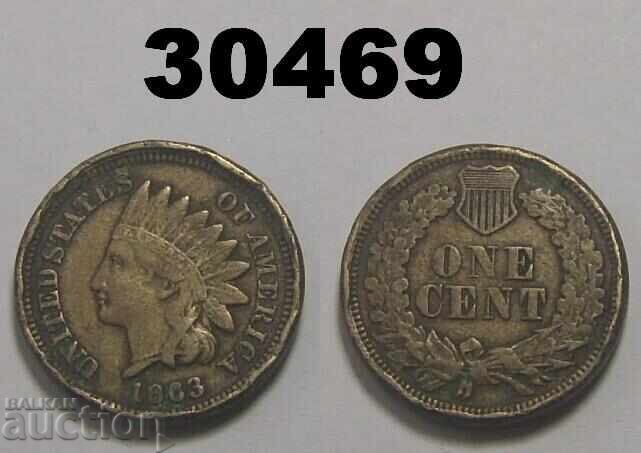 USA 1 cent 1863 USA 1 cent 1863