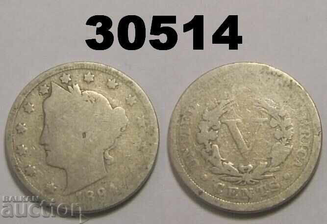 USA 5 cents 1894 rare USA 5 cents 1894 rare