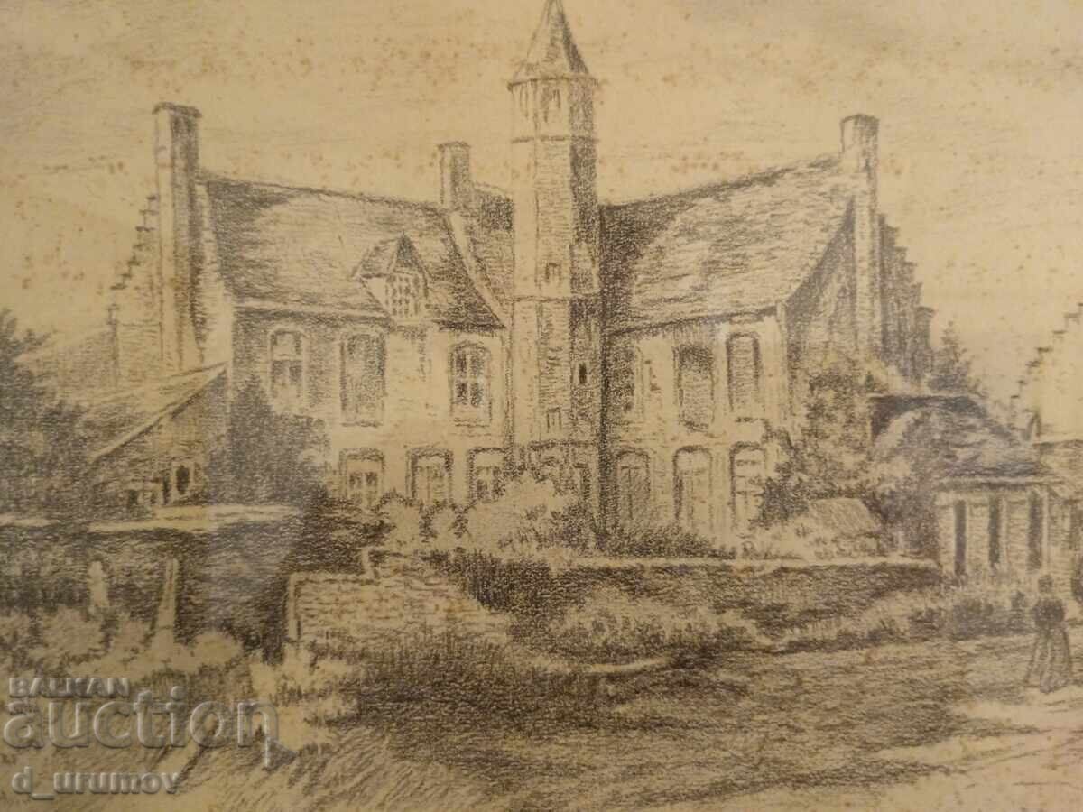 Λιθογραφία του διάσημου Βέλγου καλλιτέχνη Edmond Van Dooren με τιμή 160.00 BGN | € 81.81 Λιθογραφία του διάσημου Βέλγου καλλιτέχνη Edmond Van Dooren με τιμή 160.00 BGN | € 81.81