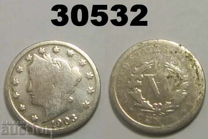 USA 5 cents 1903 USA 5 cents 1903