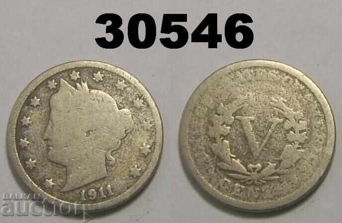 USA 5 cents 1911 USA 5 cents 1911