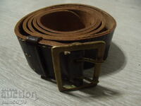 No.*7876 old military leather belt - B.M.K.