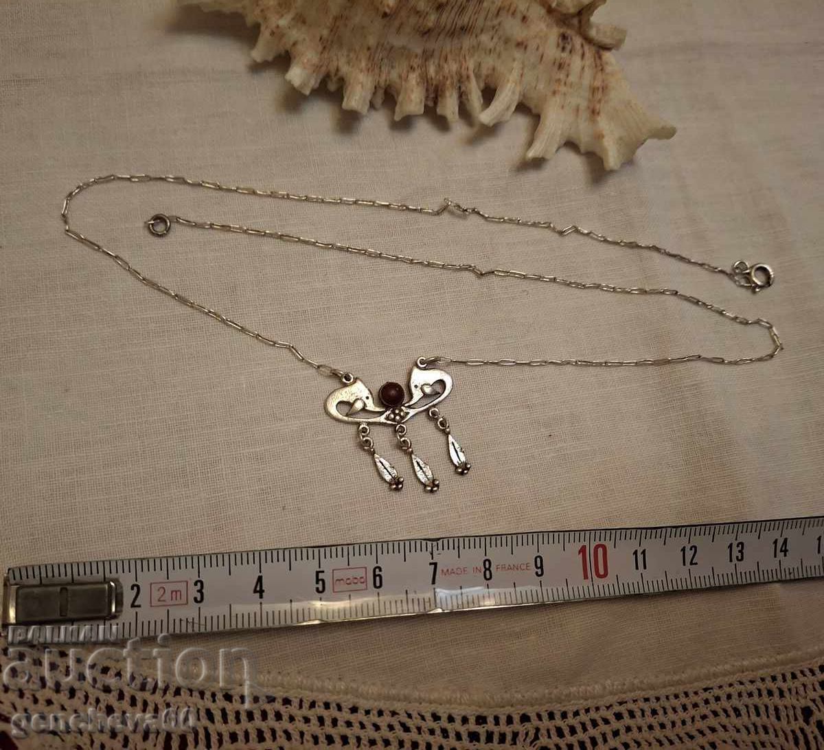 Auction Retro necklace, pendant, silver dolphins Auction Retro necklace, pendant, silver dolphins