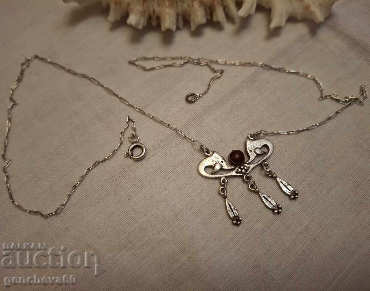 Retro necklace, pendant, silver dolphins - 6 Retro necklace, pendant, silver dolphins - 6