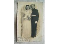 Photo military uniform, newlyweds