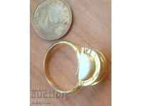 Yellow metal ring, 1970s -