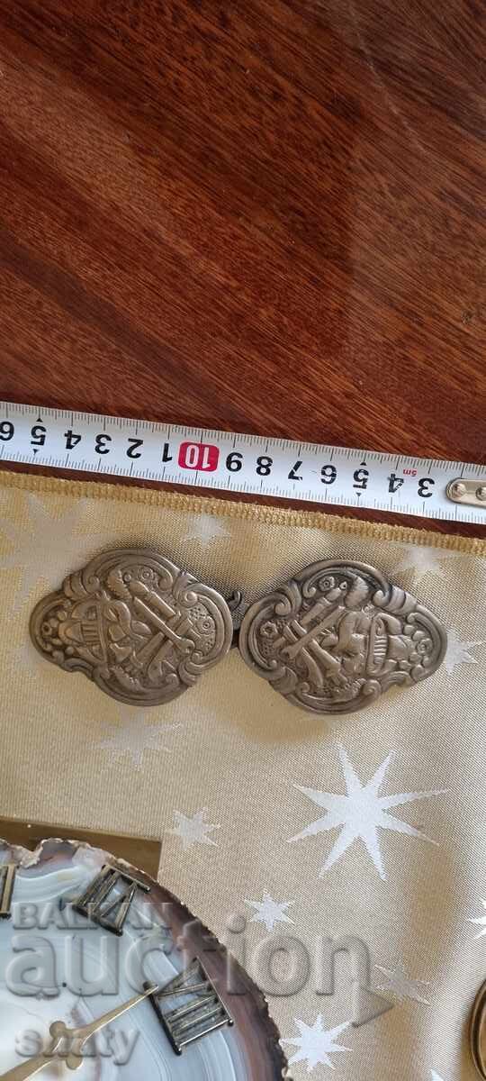 Old silver buckles.