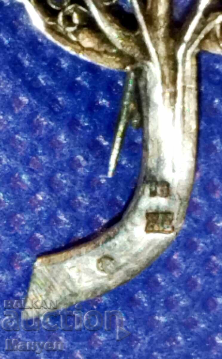 Antique silver brooch - filigree. - 5 Antique silver brooch - filigree. - 5