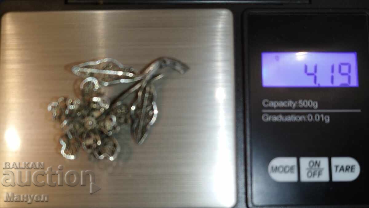 Antique silver brooch - filigree. - 7 Antique silver brooch - filigree. - 7