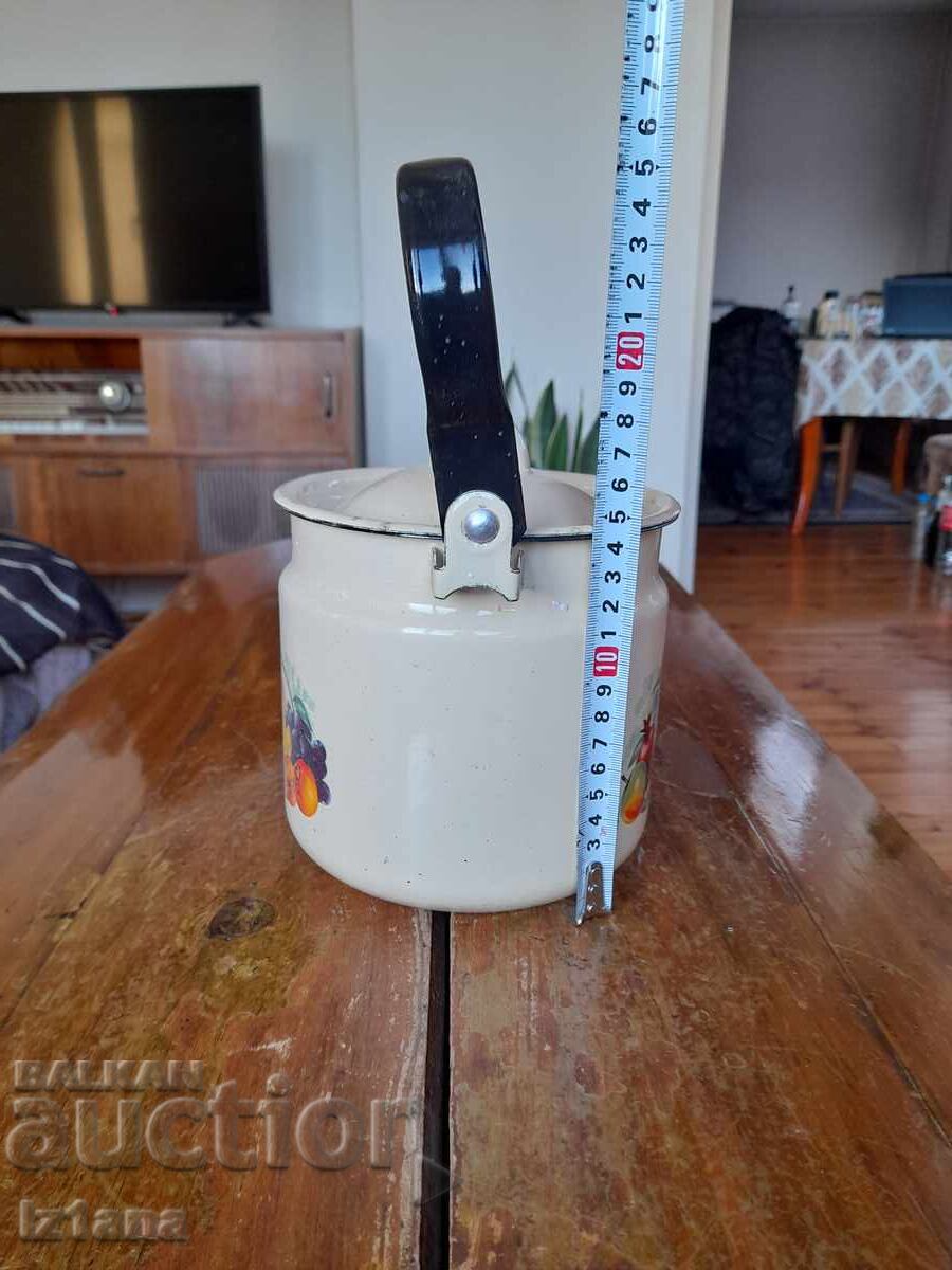 Delivery of Old enamel teapot Delivery of Old enamel teapot