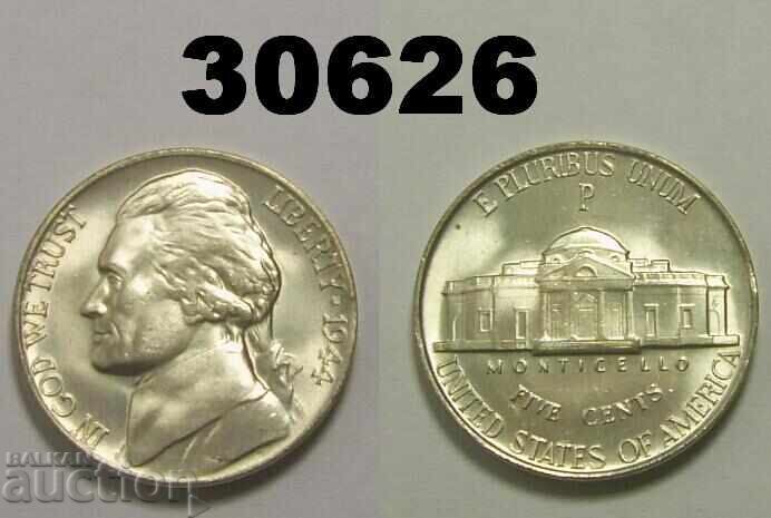 USA 5 cents 1944 P UNC Excellent USA 5 cents 1944 P UNC Excellent
