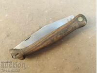 Old Bulgarian pocket knife - wooden handle