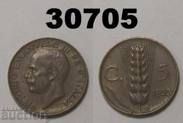 Италия 5 центесими 1923