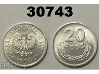 Polonia 20 grosz 1965 UNC