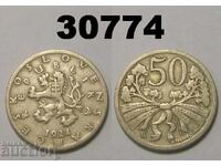 Czechoslovakia 50 Haler 1924