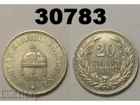 Hungary 20 fillers 1908