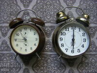 Two old alarm clocks