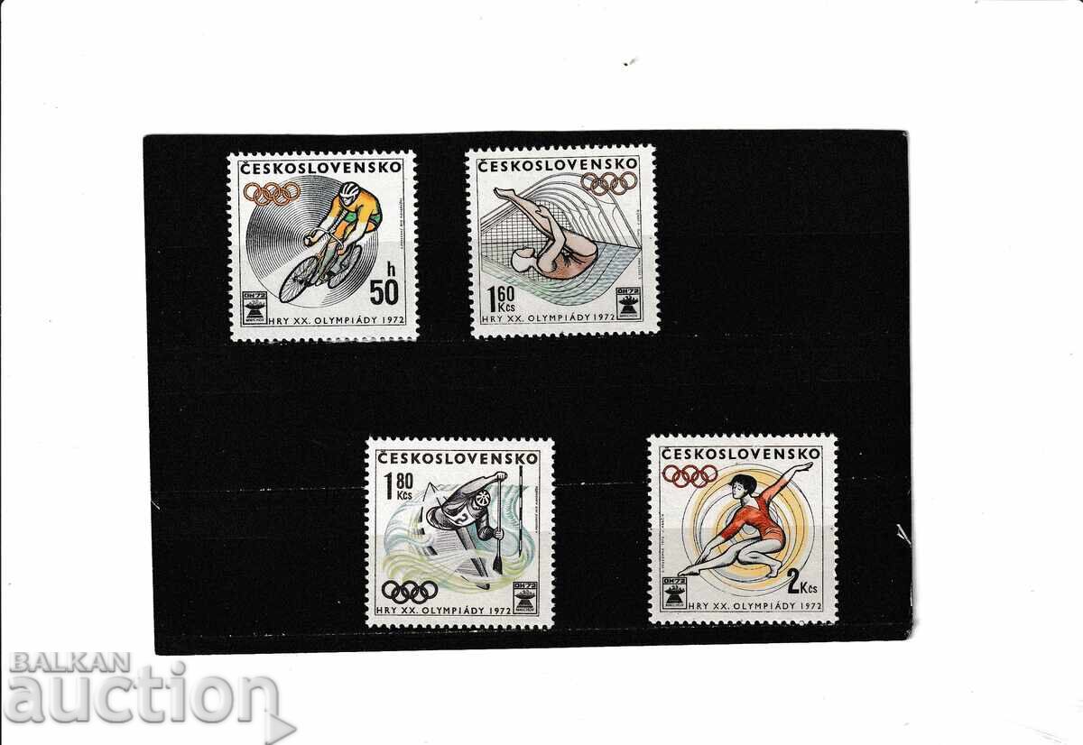 Czechoslovakia 1972 Munich Olympics Mi№2067/70 clean Czechoslovakia 1972 Munich Olympics Mi№2067/70 clean