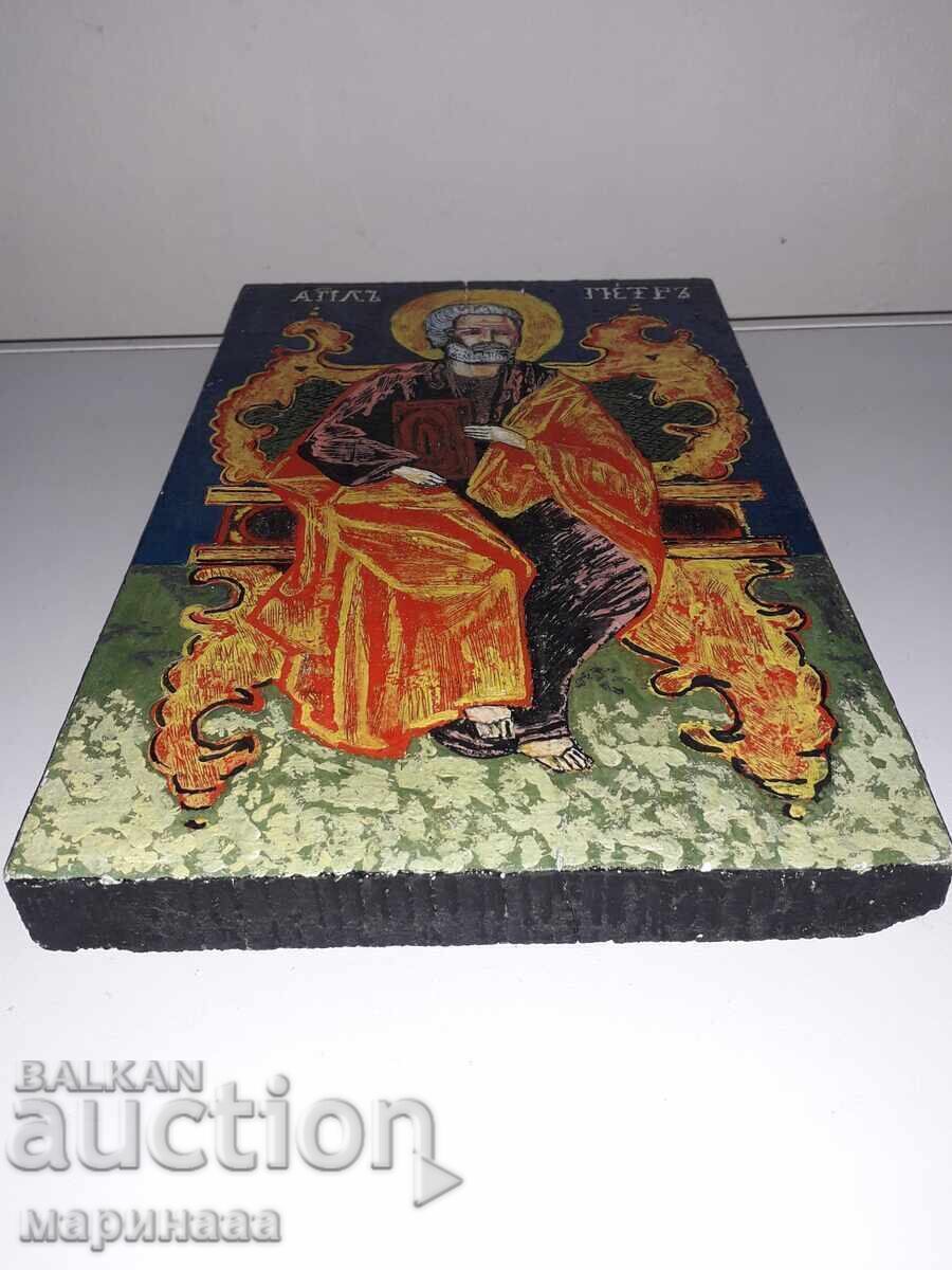 PAINTED ICON. OIL ON WOOD with price 55.00 BGN | € 28.12