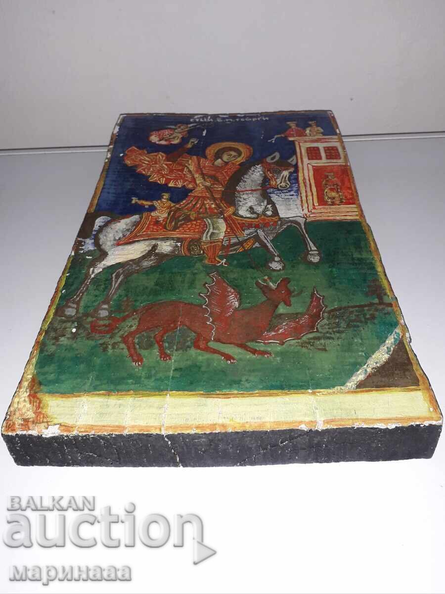 PAINTED ICON. OIL ON WOOD with price 55.00 BGN | € 28.12 PAINTED ICON. OIL ON WOOD with price 55.00 BGN | € 28.12