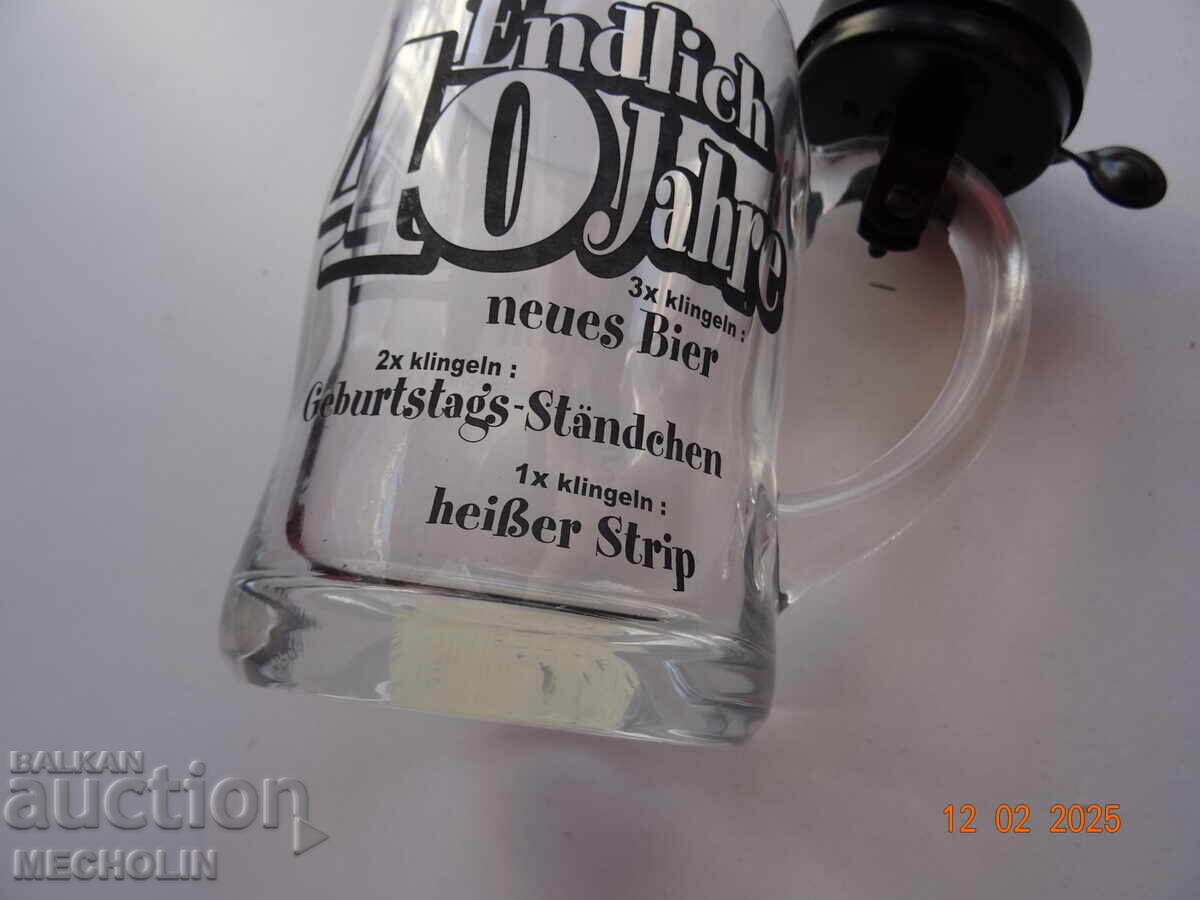 Auction  COLLECTIBLE GERMAN MEN'S MUG WITH BELL