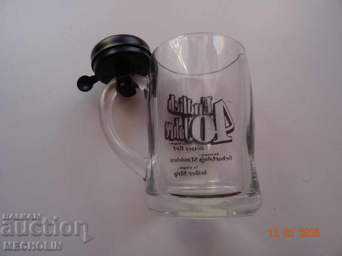 COLLECTIBLE GERMAN MEN'S MUG WITH BELL - 5