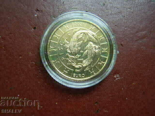 5 Euro 2021 San Marino "Pisces" - Unc (zodiac - fish) with price € 11.79 | 23.06 BGN