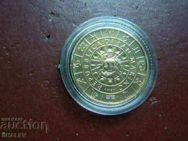 5 Euro 2021 San Marino "Pisces" - Unc (zodiac - fish) - 7