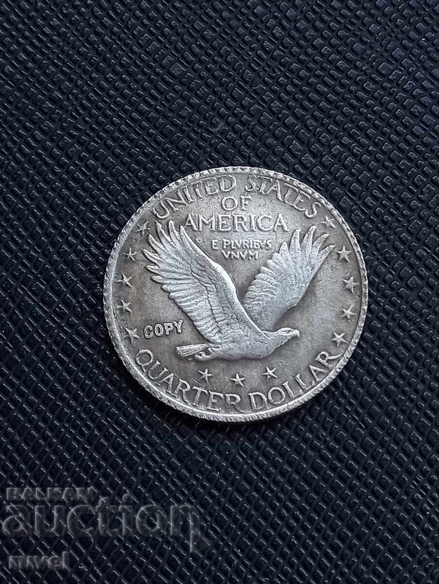 USA, quarter dollar 1923 / copy / with price € 1.20 | 2.35 BGN