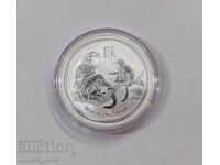 Lunar 1 oz. silver Year of the Monkey 2016. Starting at 1 cent.