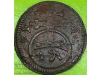 Saxony 1 pfennig 1716 Germany - old pfennig mark "Y"