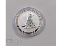 Lunar 1 oz. silver Year of the Dog 2006. Starting at 1 cent.