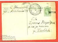 БЪЛГАРИЯ ПЪТУВАЛА КАРТИЧКА СОФИЯ ПЛОВДИВ 1935
