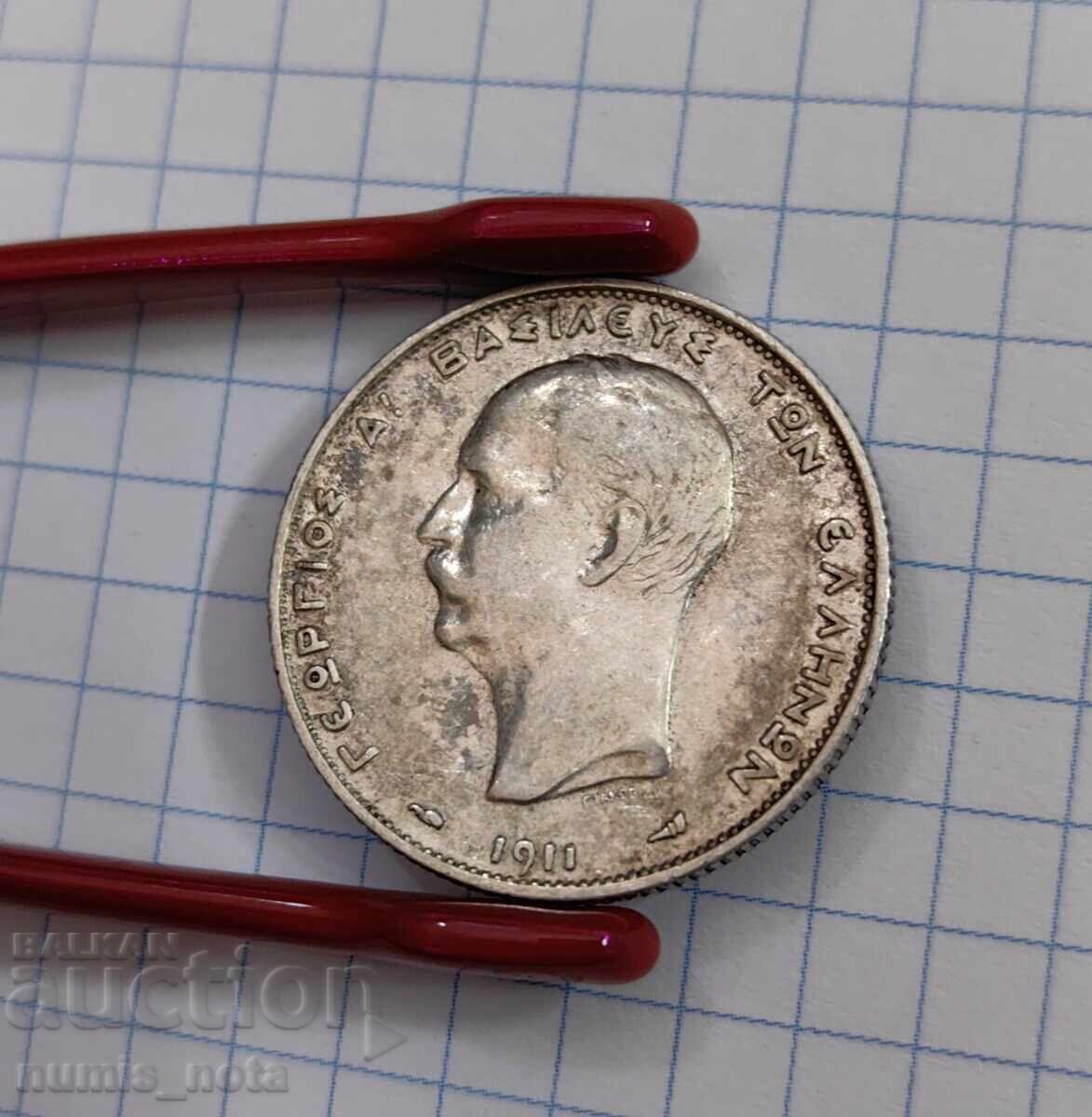 2 drachmas 1911 Greece - 5 2 drachmas 1911 Greece - 5