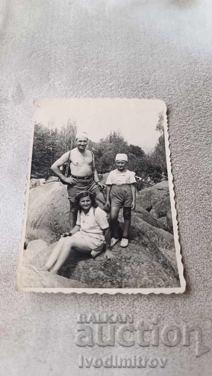 Photo: Man, woman and boy on the moraines of Vitosha Photo: Man, woman and boy on the moraines of Vitosha