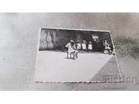 Photo Tirana Little girl playing the accordion 1958