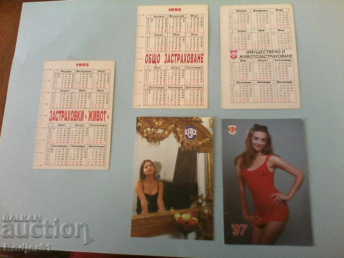 advertising calendars 5 pcs 1995 and 1997 with price 5.00 BGN | € 2.56 advertising calendars 5 pcs 1995 and 1997 with price 5.00 BGN | € 2.56