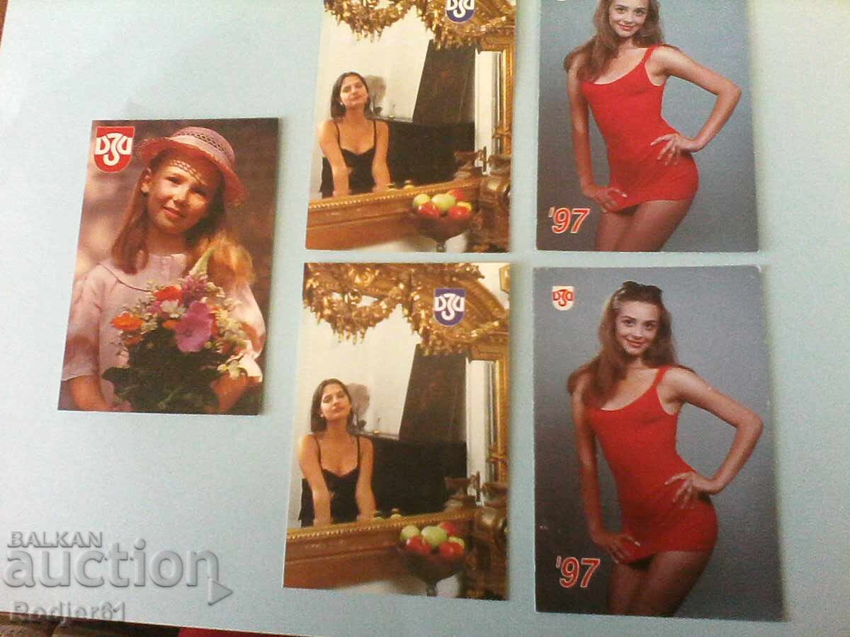advertising calendars 5 pcs 1995 and 1997 advertising calendars 5 pcs 1995 and 1997