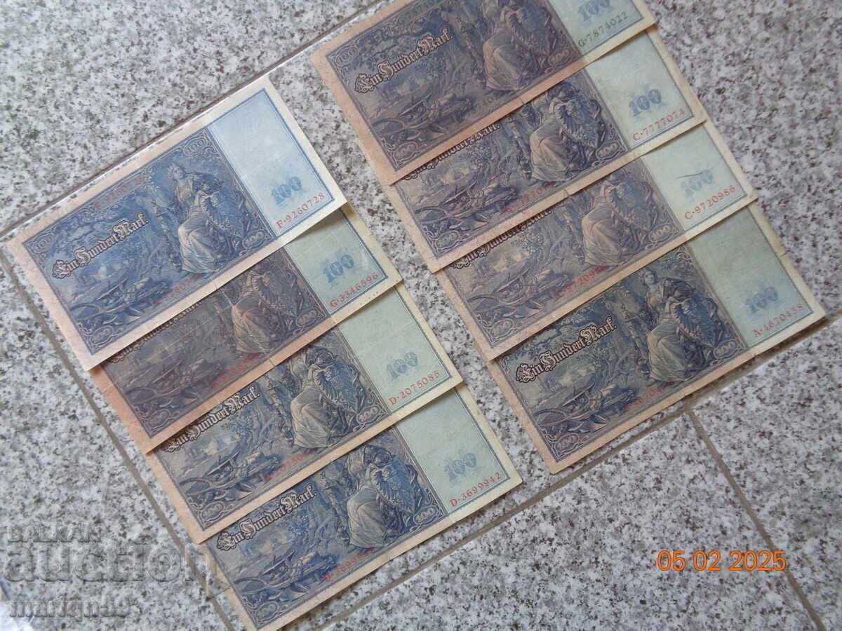 Δημοπρασία 100 μάρκα -1910 - πολλά τραπεζογραμμάτια Δημοπρασία 100 μάρκα -1910 - πολλά τραπεζογραμμάτια