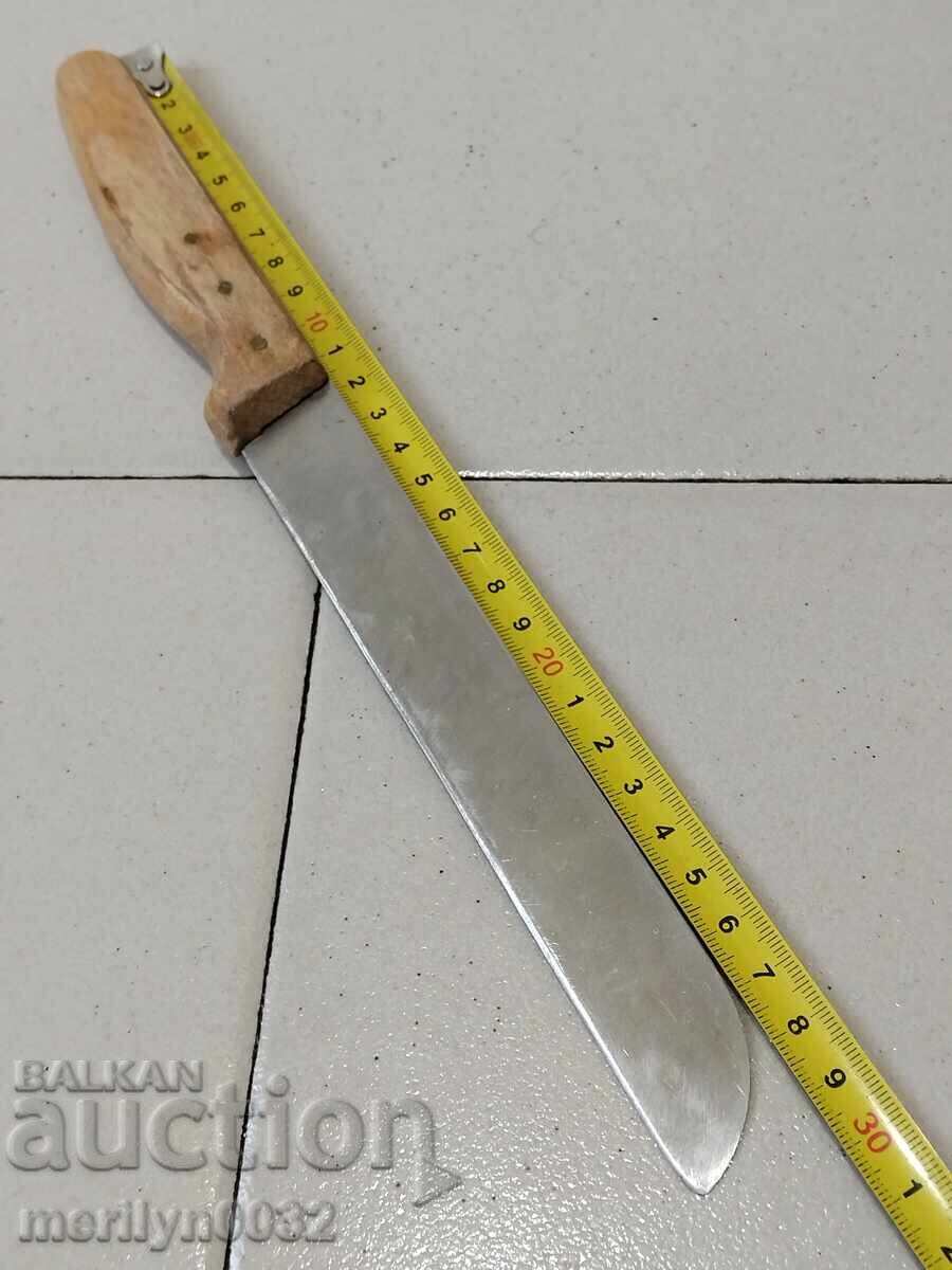 Old kitchen knife blade with hammer and sickle stamp with price 45.00 BGN | € 23.01