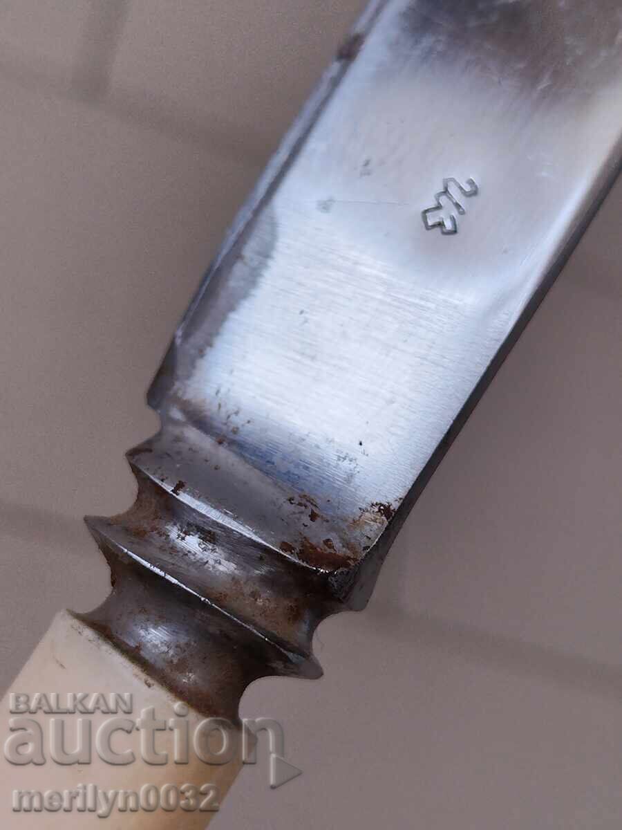 Old kitchen knife blade with stamp - 6