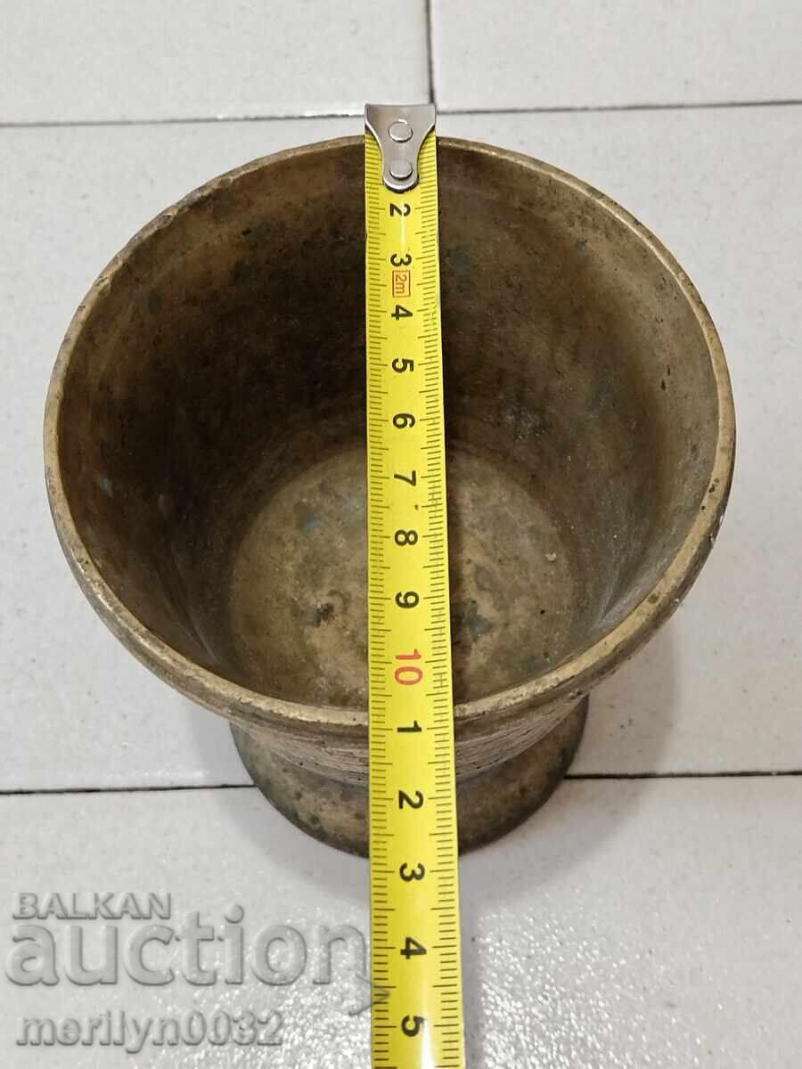 Old bronze mortar with pestle, mortar - 5 Old bronze mortar with pestle, mortar - 5